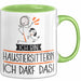 Geschenk für Haustiersitterin Tasse Lustige Geschenkidee Geburtstag Ich Bin Haustiersitterin Ich Darf Das Grün Trendation