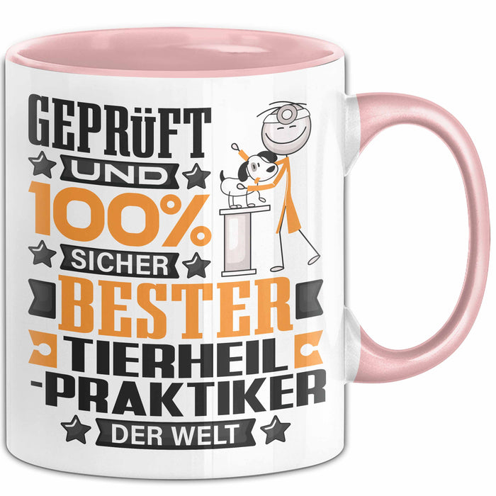 Tierheilpraktiker Geschenk Lustiger Spruch für Tierheilpraktiker Geschenkidee Bester Tierheilpraktiker Der Welt Rosa Trendation