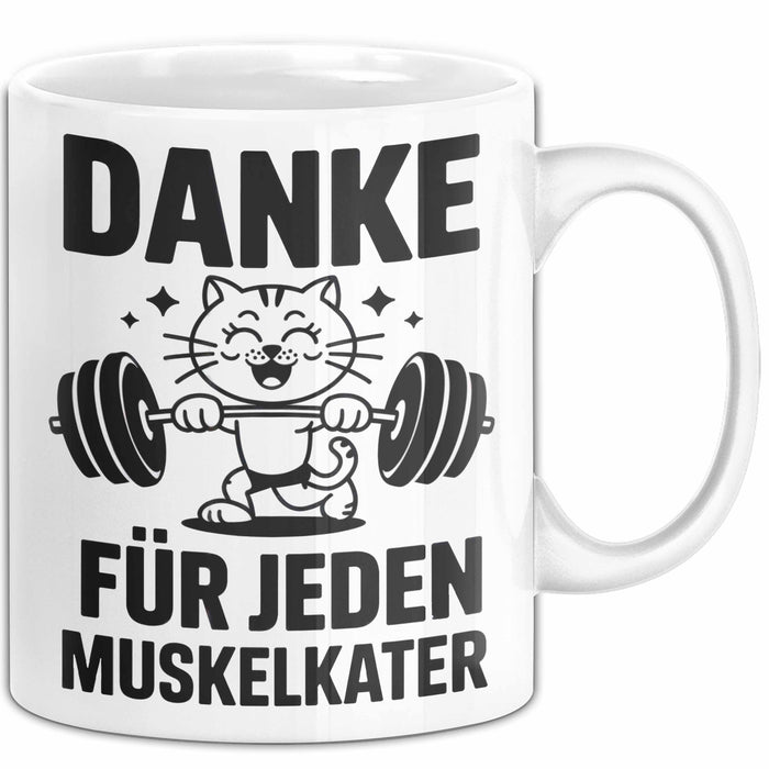 Fußballtrainer Fußballteam Tasse Geschenk Lustige Geschenkidee Spruch Danke Für Jeden Muskelkater Weiß Trendation