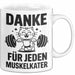 Fußballtrainer Fußballteam Tasse Geschenk Lustige Geschenkidee Spruch Danke Für Jeden Muskelkater Weiß Trendation