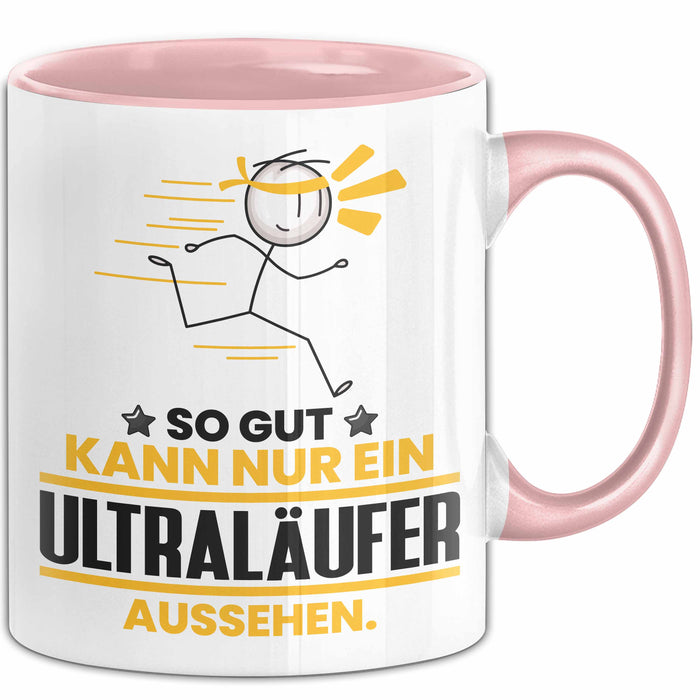 Ultraläufer Geschenk Tasse So Gut Kann Nur Ein Ultraläufer Aussehen Geschenkidee Kaffee-Becher Rosa Trendation