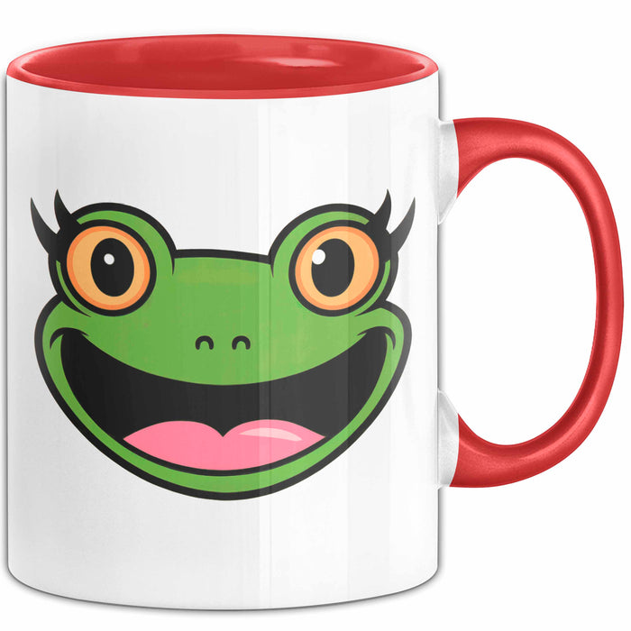 Frosch Tier Tasse Geschenk Lustige Geschenkidee Spruch Rot Trendation