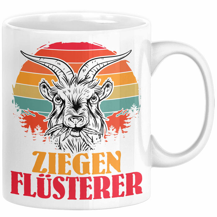 Ziegen Hirte Geschenk Tasse Ziegen Flüsterer Geschenkidee Ziegen-Liebhaber Kaffee-Becher Weiß Trendation