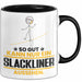 Slackliner Geschenk Tasse So Gut Kann Nur Ein Slackliner Aussehen Geschenkidee Kaffee-Becher Schwarz Trendation