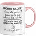 Büroarbeit Kollege Abschied Tasse Geschenk Lustige Geschenkidee Spruch Richtig Kacke Dass Du Gehst Rosa Trendation
