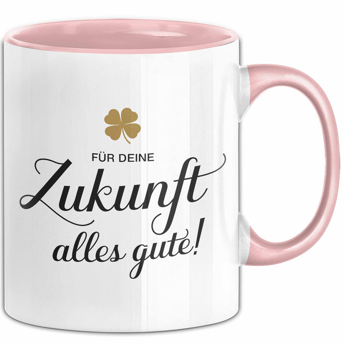 Büroarbeit Kollege Abschied Tasse Geschenk Lustige Geschenkidee Spruch Für Deine Zukunft Alles Gute Rosa Trendation