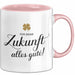 Büroarbeit Kollege Abschied Tasse Geschenk Lustige Geschenkidee Spruch Für Deine Zukunft Alles Gute Rosa Trendation