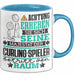 Curling-Spieler Geschenk Tasse Lustiger Spruch Erheben Sie Sich Der Curling-Spieler Betritt den Raum Blau Trendation