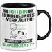 Hundebedarfsverkäufer Tasse Geschenk für Hundebedarfsverkäufer Geburtstag Lustiger Spruch Kaffee-Becher Was Ist Deine Superkraft Schwarz Trendation