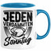 American Football Tasse Geschenk Jeden verdammten Sonntag American Football-Spieler Geschenkidee Kaffee-Becher Blau Trendation