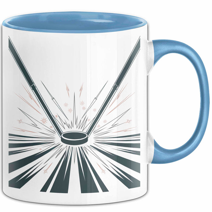 Eishockey Spieler Tasse Geschenk Lustige Geschenkidee Spruch Für Eisbahn Krieger Blau Trendation