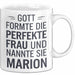 Marion Tasse Geschenk Gott Formte Die Perfekte Frau Marion Geschenkidee Weiß Trendation