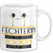 Fechterin Weil Es Keinen Schöneren Beruf Gibt Tasse Geschenk für Eine Fechterin Lustig Weiß Trendation
