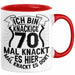 70er Geburtstag Geschenk Männer Frauen Ich Bin Knackige 70 Tasse Geschenkidee Lustiger Spruch Opa 70. Geburtstag Kaffee-Becher Rot Trendation