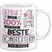 Beste Songtexterin Der Welt Tasse Geschenk für Eine Songtexterin Geprüft Und Sicher Geschenkidee Geburtstag Weihnachten Weiß Trendation