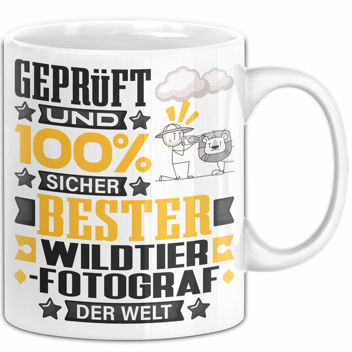 Wildtierfotograf Geschenk Lustiger Spruch für Wildtierfotograf Geschenkidee Bester Wildtierfotograf Der Welt Weiß Trendation