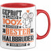 Halbbruder Geschenk Lustiger Spruch für Halbbruder Geschenkidee Bester Halbbruder Der Welt Rot Trendation