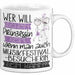Musikfestival-Besucherin Tasse Geschenk Spruch Wer Will Schon Prinzessin Sein Wenn Man Auch Musikfestival-Besucherin Sein Kann Weiß Trendation