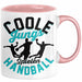 Handball-Spieler Geschenk Tasse Geschenkidee Handball-Spieler Jungs Kaffee-Becher Coole Jungs Spielen Handball Rosa Trendation