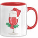 Weihnachten Weinglas Tasse Geschenk Weihnachtliche Grafik Kaffee-Becher Rot Trendation
