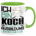 Koch Ausbildung Tasse Geschenk Ich Bin Koch In Der Ausbildung Ich Darf Das Geschenkidee Spruch Grün Trendation