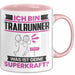 Trailrunner Tasse Geschenk für Trailrunner Geburtstag Lustiger Spruch Kaffee-Becher Was Ist Deine Superkraft Rosa Trendation