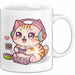 Katze Videospieler Tasse Geschenk Lustige Geschenkidee Weiß Trendation