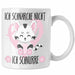 Ich Schnarche Nicht Ich Schnurre Tasse Geschenk Frauen Katzenliebhaber Geschenkidee Weiß Trendation