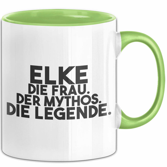 Elke Tasse Elke – Die Frau. Der Mythos. Die Legende. Geschenk Grün Trendation