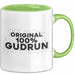 Gudrun Tasse Original 100% Gudrun Geschenk Grün Trendation