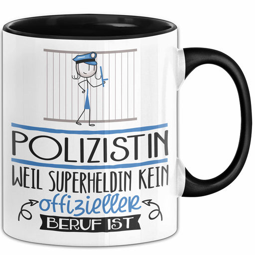 Polizistin Geschenk Tasse Lustiger Spruch Polizistin Weil Superheldin Kein Offizieller Beruf Ist Geschenkidee Trendation
