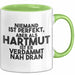 Hartmut Tasse Niemand Ist Perfekt, Hartmut Ist Nah Dran Geschenk Grün Trendation