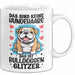Bulldoggen-Besitzer Tasse Geschenk Das Sind Keine Hundehaare Das Ist Bulldoggen Glitzer Becher Weiß Trendation