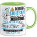 Singer-Songwriterin Tasse Geschenk Lustiger Spruch Bitte Erheben Sie Sich Seine Majestät Die Singer-Songwriterin Betritt Den Raum Grün Trendation