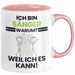 Sänger Geschenk Tasse Lustiger Spruch Ich Bin Sänger Warum Weil Ich Es Kann Geschenkidee Bester Sänger Geburtstag Kaffee-Becher Rosa Trendation
