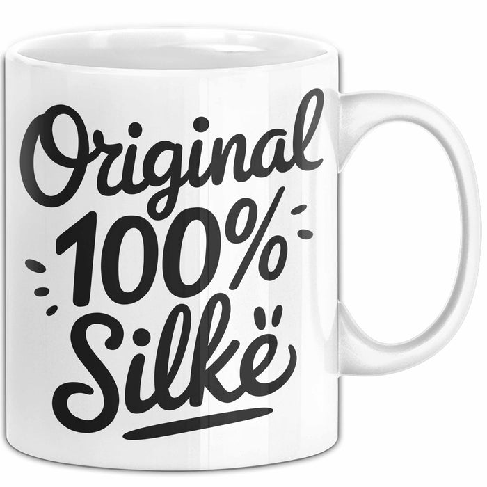 Silke Tasse Geschenk Original 100% Silke Geschenkidee Geburtstag Weiß Trendation