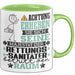 Rettungssanitäter Geschenk Tasse Lustiger Spruch Erheben Sie Sich Der Rettungssanitäter Betritt den Raum Grün Trendation