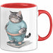Katzen Tierliebhaber Tasse Geschenk Lustige Geschenkidee Spruch Rot Trendation