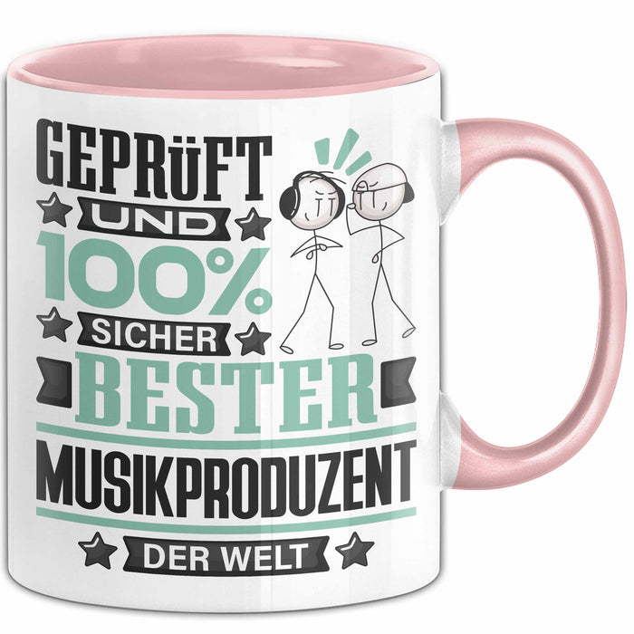 Musikproduzent Geschenk Lustiger Spruch für Musikproduzent Geschenkidee Bester Musikproduzent Der Welt Rosa Trendation