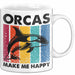 Orcas Tasse Geschenk Wale Wal Liebhaber Geschenkidee Retro Becher Weiß Trendation