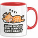 Schlafende Giraffe Tasse Geschenk Lustige Geschenkidee Spruch Zähne Geputzt Pipi Gemacht Gute Nacht Rot Trendation