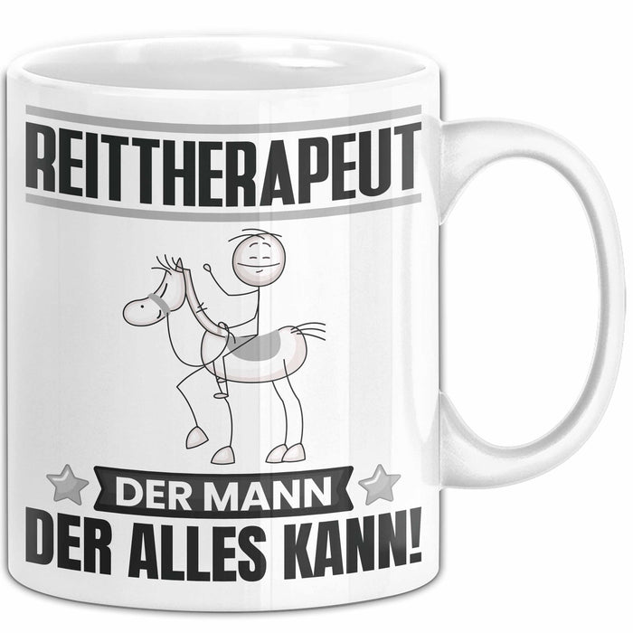 Reittherapeut Tasse Geschenk für Reittherapeut Der Mann Der Alles Kann Geschenkidee zum Geburtstag Weiß Trendation