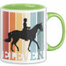 Tasse Geschenk Eleven Retro Pferd Spruch Lustiger Becher Grün Trendation