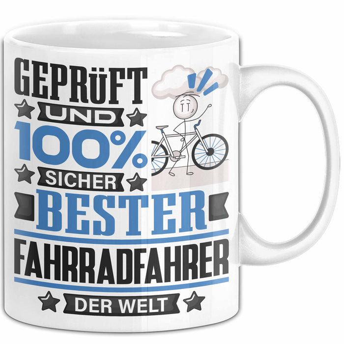 Fahrradfahrer Geschenk Lustiger Spruch für Fahrradfahrer Geschenkidee Bester Fahrradfahrer Der Welt Weiß Trendation