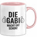 Gabi Tasse Geschenk Die Gabi Macht Dat Schon Geschenkidee Becher mit Name Rosa Trendation