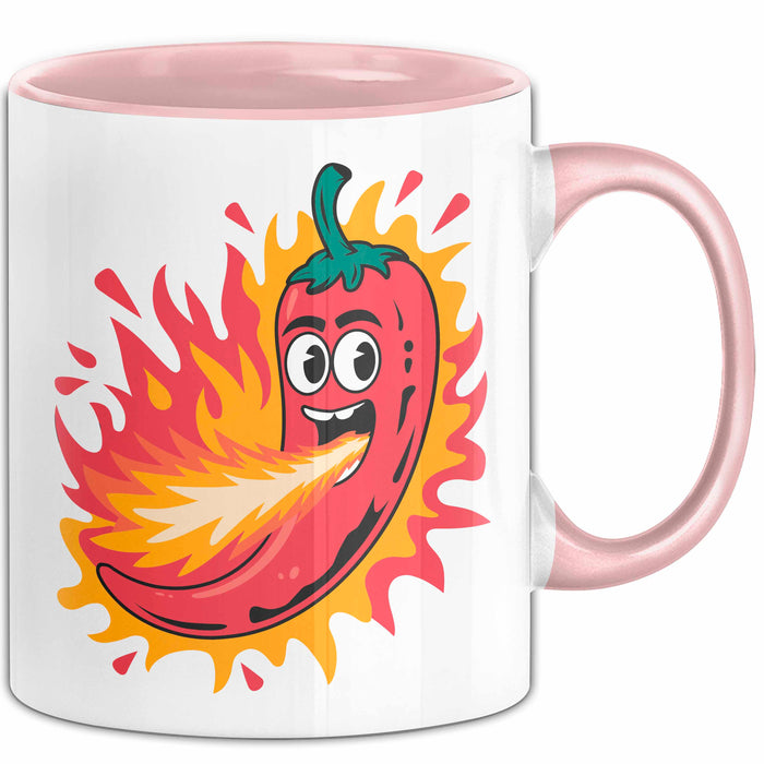 Scharfes Essen Liebhaber Tasse Geschenkidee für Schärfe Fan Rosa Trendation