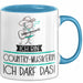 Geschenk für Country-Musikerin Tasse Lustige Geschenkidee Geburtstag Ich Bin Country-Musikerin Ich Darf Das Blau Trendation