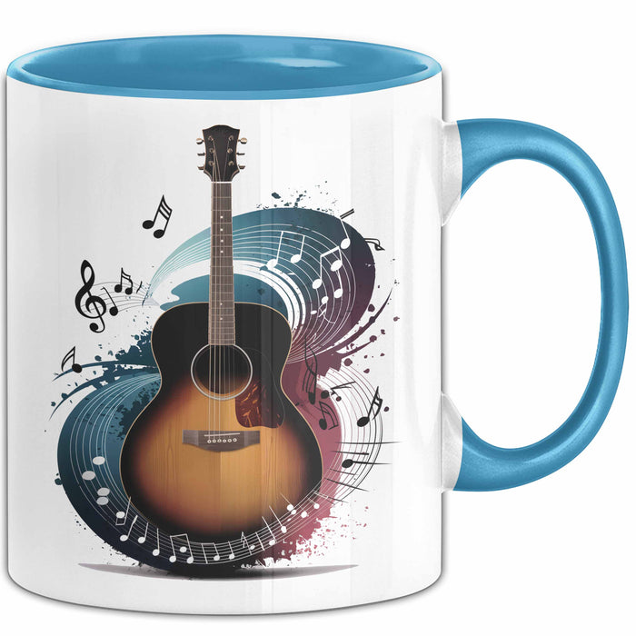 Gitarrist Tasse Geschenkidee für Gitarrenmusiker Blau Trendation
