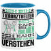 Tierarzthelfer Geschenk Kaffee-Tasse Geschenkidee für Tierarzthelfer Ich Bin Tierarzthelfer Ich Kann Es Dir Erklären Jedoch Nicht Für Dich Verstehen Spruch Lustig Blau Trendation