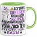 Vogelzüchter Geschenk Tasse Lustiger Spruch Erheben Sie Sich Der Vogelzüchter Betritt den Raum Grün Trendation